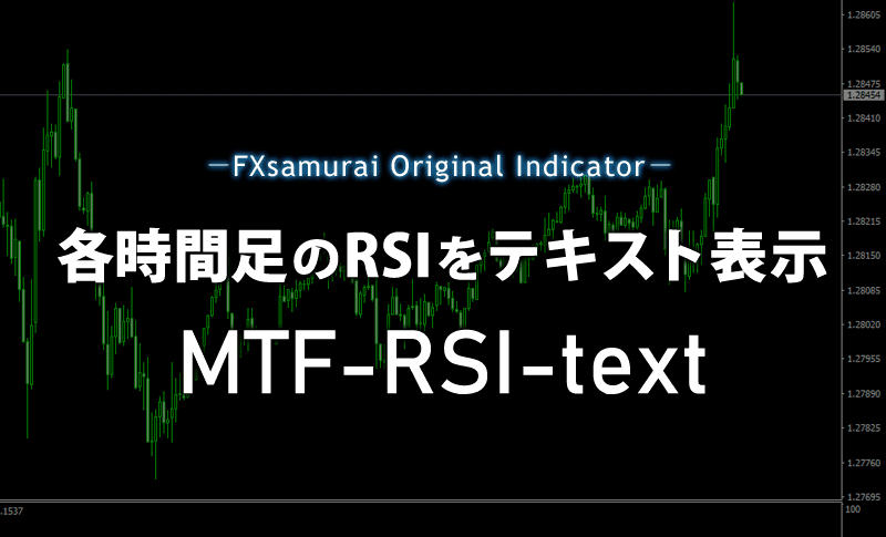 各時間足のRSIをテキスト表示するMTF-RSI-text