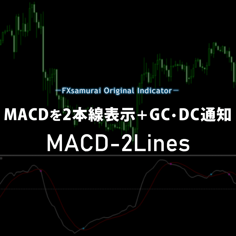 MT4のMACDを2本線表示するインジケーター（アラート機能付き）