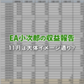 【EA小次郎の収益公開】2023年11月の運用結果