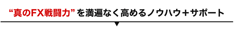 真のFX戦闘力を満遍なく高めるノウハウとサポート