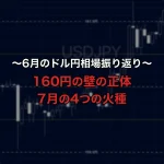 6月のドル円相場振り返り〜160円の壁の正体と7月の4つの火種